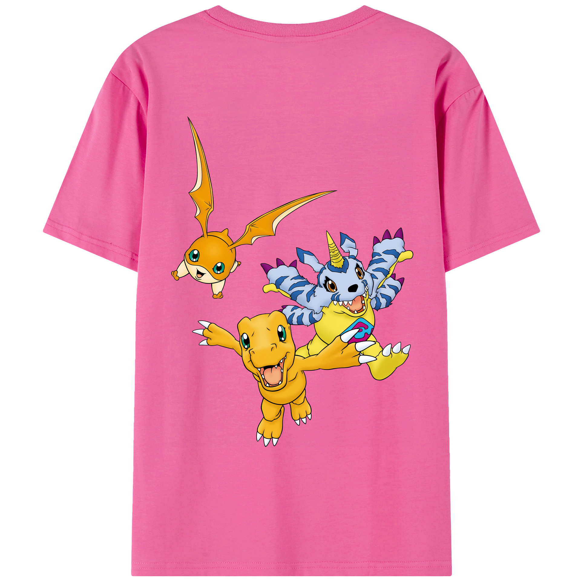 （画像用） Digimon デジタルモンスター/デジモン レディース半袖Tシャツ(バックプリント)